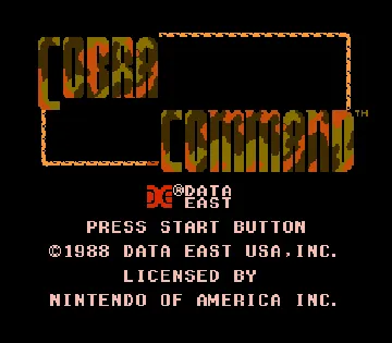 Cobra Command (Japan) screen shot title